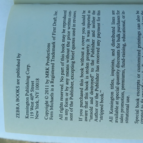 Betrayal, a paperback book written by Fern Michaels Copyright 2011 - Picture 6 of 6